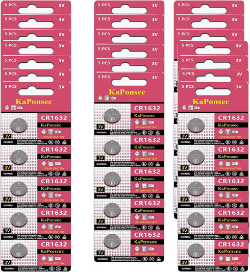 100Packs CR1632 3V Lithium Battery...