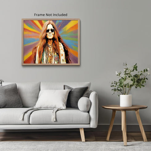 Posterizer 1 pcs- psychedelic funky hippie colorful person 3-Fantasy & Fiction Art-Retro Art- Living Room Bedroom Decor- unframed wall art...