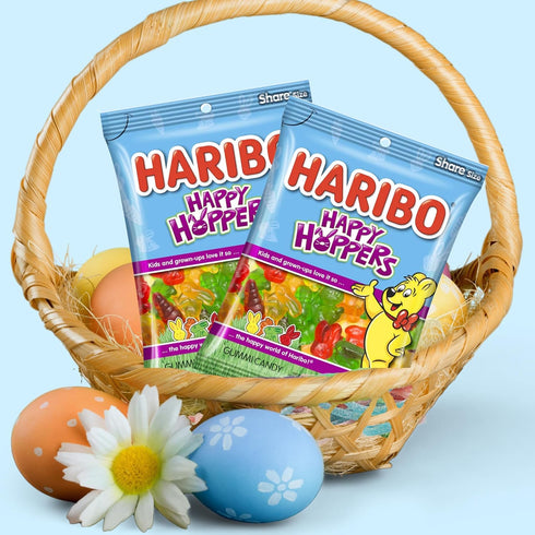 Haribo Happy Hoppers Gummi Candy 4 oz (2 Pack)...