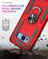 Samsung Galaxy S8 Case with HD Screen Protectors (NOT fit S8 Plus), Androgate Military-Grade Metal Ring Holder Kickstand 15ft Drop Tested Shockpro...