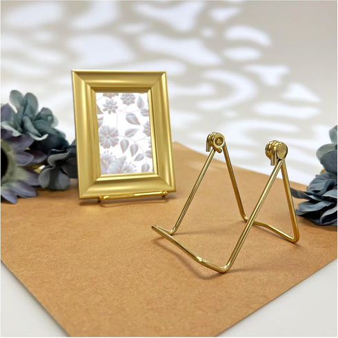 Bard's Folding Gold-toned Wire Easel Stand, 3" H x 2.75" W x 3" D, Pack of 3...