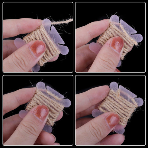 BronaGrand 100 Pieces Plastic Floss Bobbins Embroidery Thread Cards Cross Stitch Bobbin Thread Organizer...