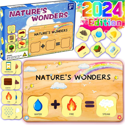 Preschool Learning Activities Toys, Explore The Natural Elements, Classroom Learning Toys for Toddlers, Gifts for Kids,Montessori Science Toys for...