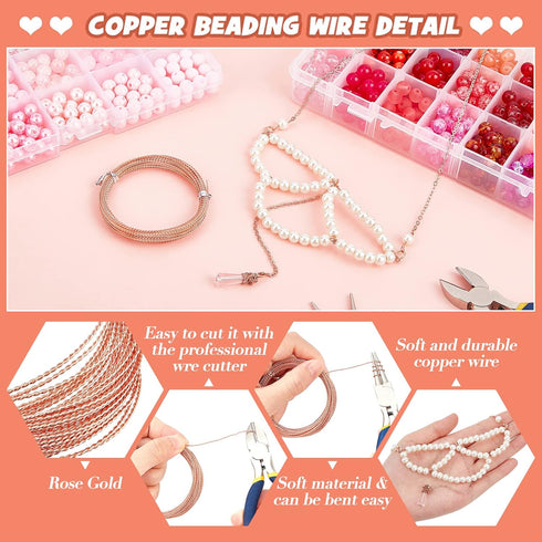BENECREAT 20 Gauge 23Ft Twist Jewelry Wire, Copper Craft Wire Copper Beading Wire for Jewelry Making Supplies and Crafting...