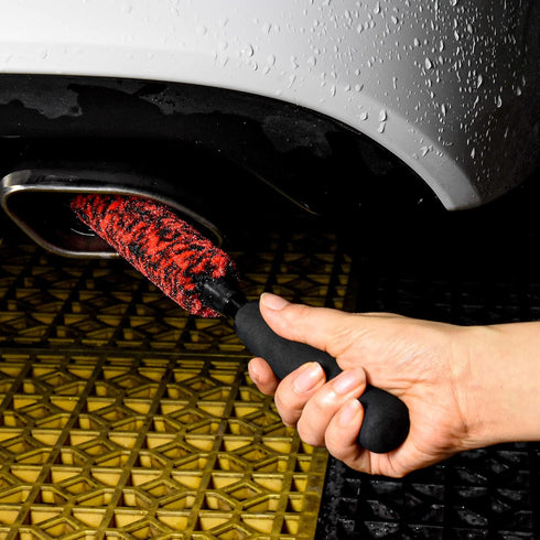 Metal Free Soft Wheel Cleaner Brush, Synthetic Wool Tire Cleaning Brush, Highly Water Absorption, Dense and Durable Tire Brush for Cleaning Wheels...