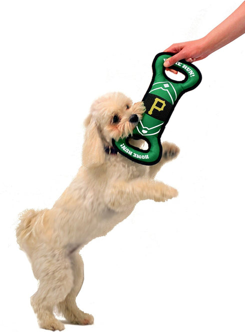 Pets First MLB PITTSBURGH PIRATES Baseball Field Dog Toy with Double rim Stitching & Inner SQUEAKER...