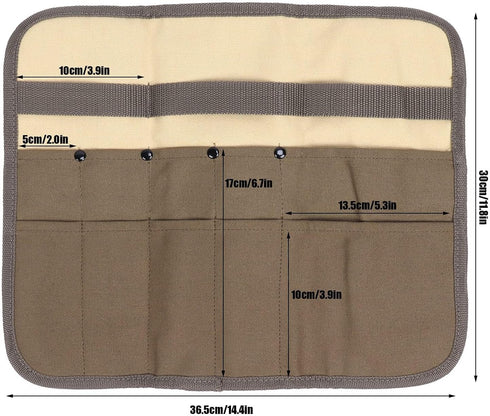 Camping Utensil Bag, Knife Roll Bag for Chefs Canvas Roll Up Culinary Bag Tableware Storage Hanging Bag Multi-purpose Knife Cover for Cooking, Cam...