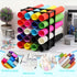 uxcell Vinyl Roll Storage Rack, Acrylic Vinyl Roll Holder for Up to 20-Holes, Vinyl Organization for Craft Room Gift Wrap Roll Vinyl Storage Organ...