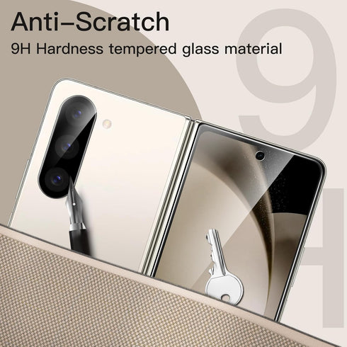 JETech Front Screen Protector for Samsung Galaxy Z Fold 5 with Camera Lens Protector, 9H Tempered Glass Film, Anti-Scratch, HD Clear, 2-Pack Each....