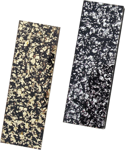 NC HAISDA Acrylic Knife scales Handle Material Slabs Knives Custom DIY Tool for Knife Makrer Blanks Blades pack of 2 Gold...