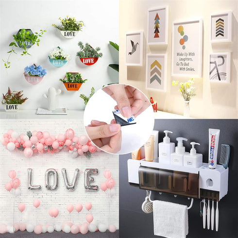 UPINS 60 Pack Double Sided Foam Tape Square Self-Adhesive Foam Tape Black Strong Sticky Pads for DIY Art Crafts Supplies...