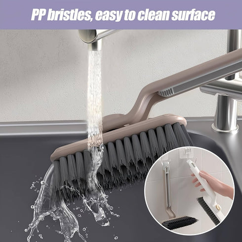 Multi-Function Rotating Crevice Cleaning Brush for Bathroom, Hard Bristle Crevice Gap Cleaning Brushes for Household Use, Kitchen Rotating Crevice...