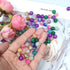 TOAOB 200pcs 8mm Glass Beads for Jewelry Making Crackle Glass Lampwork Beads Round Loose Spacer Bead Supplies for DIY Crafts Bracelets Necklaces...