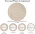 SHACOS 15 inch Round Braided Placemats Set of 6 Non Slip Heat Resistant Cotton Polyester Table Mats Washable Place Mats for Dinner Party Table Dec...