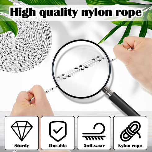 2 Pcs Outdoor Patio Umbrella Cord Line Nylon Rope 40 ft Patio Umbrella Replacement Parts Patio Umbrella String Replacement for Outdoor Patio Umbre...