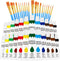 2 Pack Acrylic Paint Set 12 Colors,20 Paint Brushes,24 Paints for Adults,Kids,Beginner,Professional Artists,Non-Toxic Craft Paint kit for Paper,Ca...