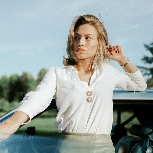 AUEAR, 15 Pack Gold Rhinestone Pearl Flower Buttons Pearl Flatback Crystal Button Embellishments for Jewelry Making Clothing DIY Craft...