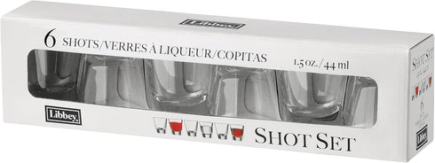 Libbey 1.5-Ounce Clear Shot Glass Set, 6-Piece...