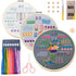 Dortusen 3 Sets Beginner Embroidery Kit for Adults Learn Different Stitches DIY Kits Includes Embroidery Tools Easy to Follow Instruction......