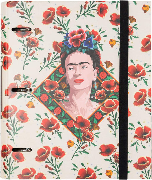Official Frida Kahlo 3 Ring Binder Premium - File Folder 12.6 x 10.6 inches, Durable Hard Cover Ring Binder, Organizer for School or Office - Frid...