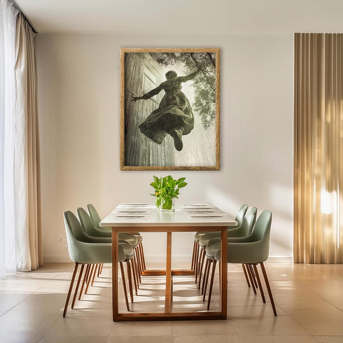 Posterizer 1 pcs-horror abstract art-woman floating in the air-Gothic Art-Fantasy & Fiction Art-Gift for Men Women Entrepreneur Teens - unframed w...