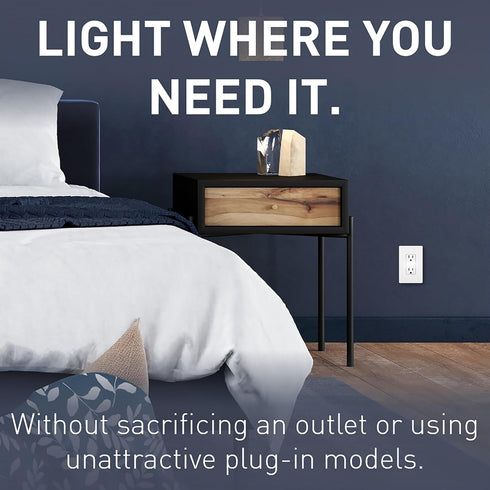 Legrand radiant NTL885TRWCC6 15 Amp Adjustable LED Night Light Outlet, Tamper Resistant Decorator Receptacle, Optional Louver, White (1 Count)......