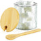 Sugar Container with Bamboo Lid and Spoon,11oz Sugar Bowl Glass Clear Jar for Coffee Bar Accessories Sugar Dispenser Kitchen Storage Containers Ho...