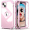 IDweel for iPhone 15 Plus Case with Screen Protector,Luxury 3 in 1 Shockproof Slim Fit Hybrid Heavy Duty Protection Glitter Hard PC Cover Soft Sil...