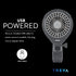Treva 5 Inch Two Speed Battery & USB Powered Clip On Fan - Slim and Portable Cooling Travel Fan with USB - Gray...