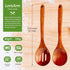 Kitchen Wooden Cooking Spoon Set, 12" Solid Wood Serving Spoons for Mixing Stirring, Nonstick Kitchen Utensils Tableware Ladle Scoop....