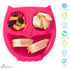 Suction Silicone Baby Plate/Bowl- Child Divided Plates Toddler and Kids Non-Slip Grip Dish Safe for Microwave, Oven, and Dishwasher - Owl (Pink)...