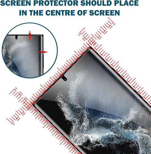 EGV 3 Pack for Samsung Galaxy S22 Ultra Screen Protector, Touch Sensitive, Anti-Scratch 3D Curved Upgrade Flexible TPU Screen Protector for Galaxy...