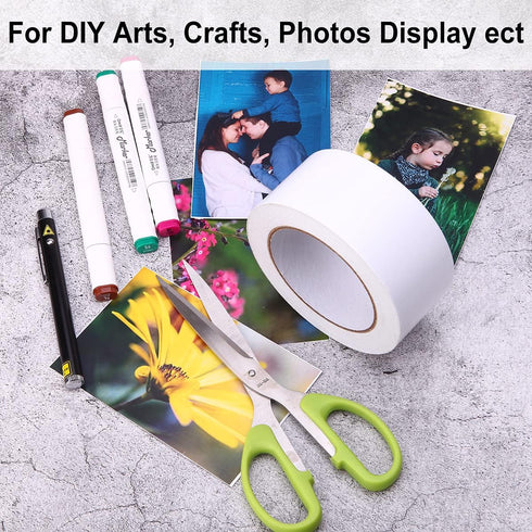 Clear Double Sided Tape Sticky Tape, 2 Inch by 30 Yards (1 Roll), High Duty Adhesion Permanent Double-Sided Adhesive Tape for DIY Arts, Crafts, Ph...