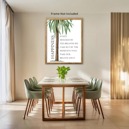 Posterizer 1 pcs-Happiness, positive quote-Motivational & Inspirational Art-Gift for Couples boyfriend girlfriend Husband Wife-Living Room Bedroom...