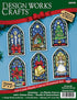 Design Works Crafts Stained Glass Counted Cross Stitch Ornament Kit, White...