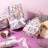 WRAPAHOLIC Scented Kraft Wrapping Paper - Mini Roll - 17 Inch x 16.5 Feet - Lavender Floral Design with Faint Fragrance for Drawer Liners, Home Cl...