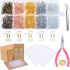 Earring Making Supplies, Paxcoo 1350pcs Earring Making Kit with Earring Hooks, Jump Rings, Pliers, Earring Backs, Earrings Holder Cards and Clear ...
