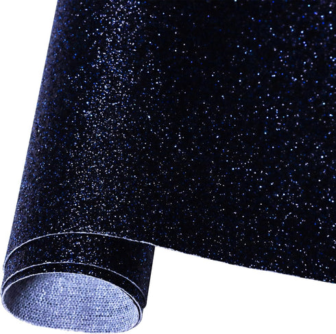 Faux Leather Sheets for Craft One Roll Sparkle Glitter Surface Solid Leather Fabric Sheets 12"x 53” (30cm x 135cm) Inch Large Size for Leather Ear...