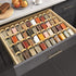 Spice Drawer Organizer 4 Tier, Acrylic Seasoning Organizer Rack, Clear Spice Rack Tray, Kitchen Seasoning Jars Drawers Insert (Jars Not Included/ ...