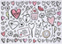 Iconikal Color-Your-Own 2-Sided Reversible Disposable Paper Place Mats, Valentine's, 14 x 10-inches, 22-Count...