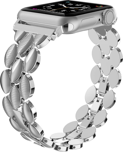 Moolia Elegant Metal Strap Compatible with Apple Watch Band 42mm 44mm 45mm 46mm 49mm Metal Fashion Women Replacement Strap Bracelet for iWatch Ser...