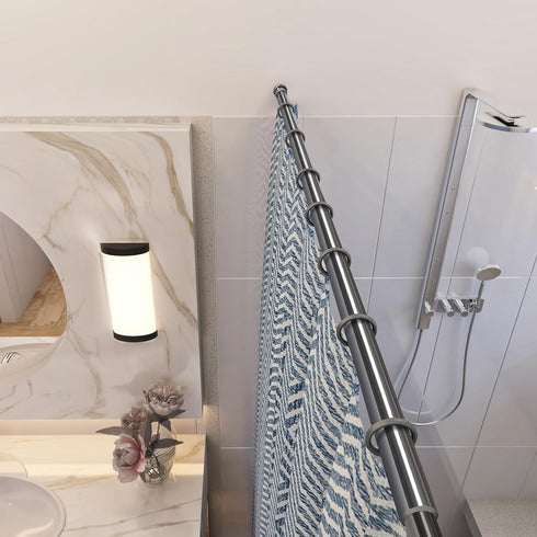 Design House Adjustable Shower Rod 43-inch-72-inch Chrome...