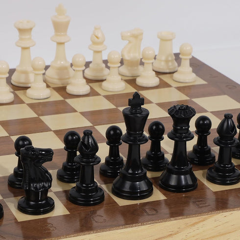 Juegoal Plastic Chess Pieces Only, 32 Pieces Each Chessmen Pieces, 3.75 Inch King Figures Chess Game Pawns Figurine Pieces, Replacement of Missing...