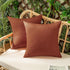 Woaboy Set of 2 Outdoor Waterproof Throw Pillow Covers Rust Decorative Farmhouse Solid Cushion Cases for Bed Sofa Couch Car Living Room 16x16 inch...