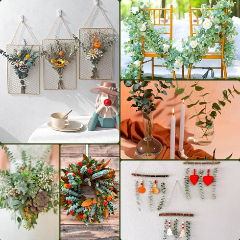 11 PCS Real Dried Eucalyptus for Shower Hanging Decor- 17'' Large Eucalyptus Stems Shower Plants from Fresh Eucalyptus Leaves for Shower, Shower S...