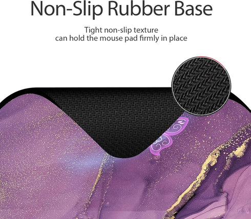 Small Mouse pad mall, only Takes up Mouse Space, Mini Travel Carry Washable Lycra Non-Slip Rubber Base, Office, Small Space, 5x6inches, Purple...