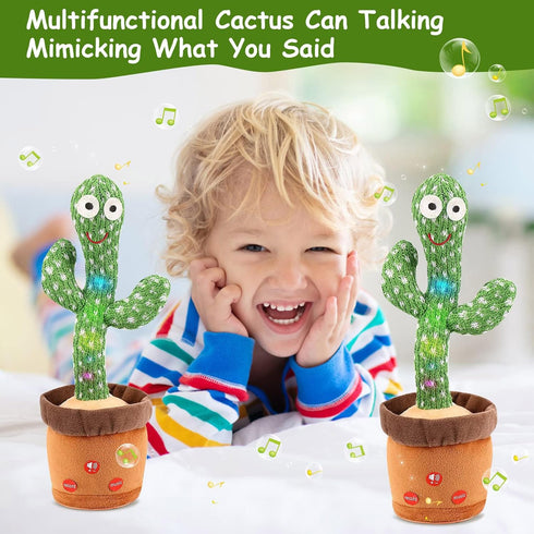 Dancing Cactus Talking Cactus Baby Toys Singing toys, Baby Cactus Repeating What You Say Baby Boy Toys Imitation Toys Glowing Musical Toys Childre...