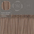 VHC Brands, Bingham Star, Cotton, 16x72, Plaid Valance, Black...