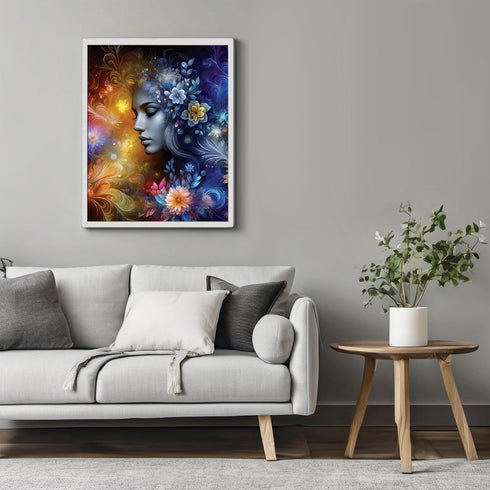 Posterizer 1 pcs-abstract floral African womans decor-Afro-American Art Collection-Inspirational Women's Art-Gifts for Women-Living Room Bedroom D...