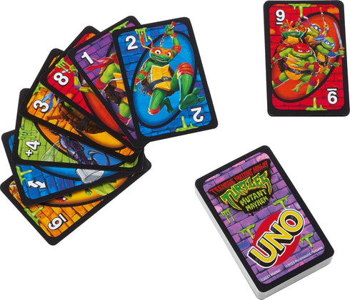 Mattel Games UNO Teenage Mutant Ninja Turtles Mutant Mayhem Card Game for Family Night, Travel & Camping...